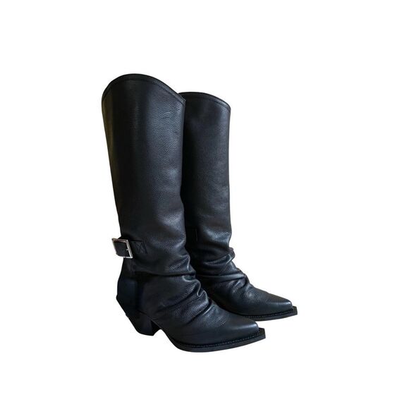 Zara Shoes - ZARA Black Leather Western boots